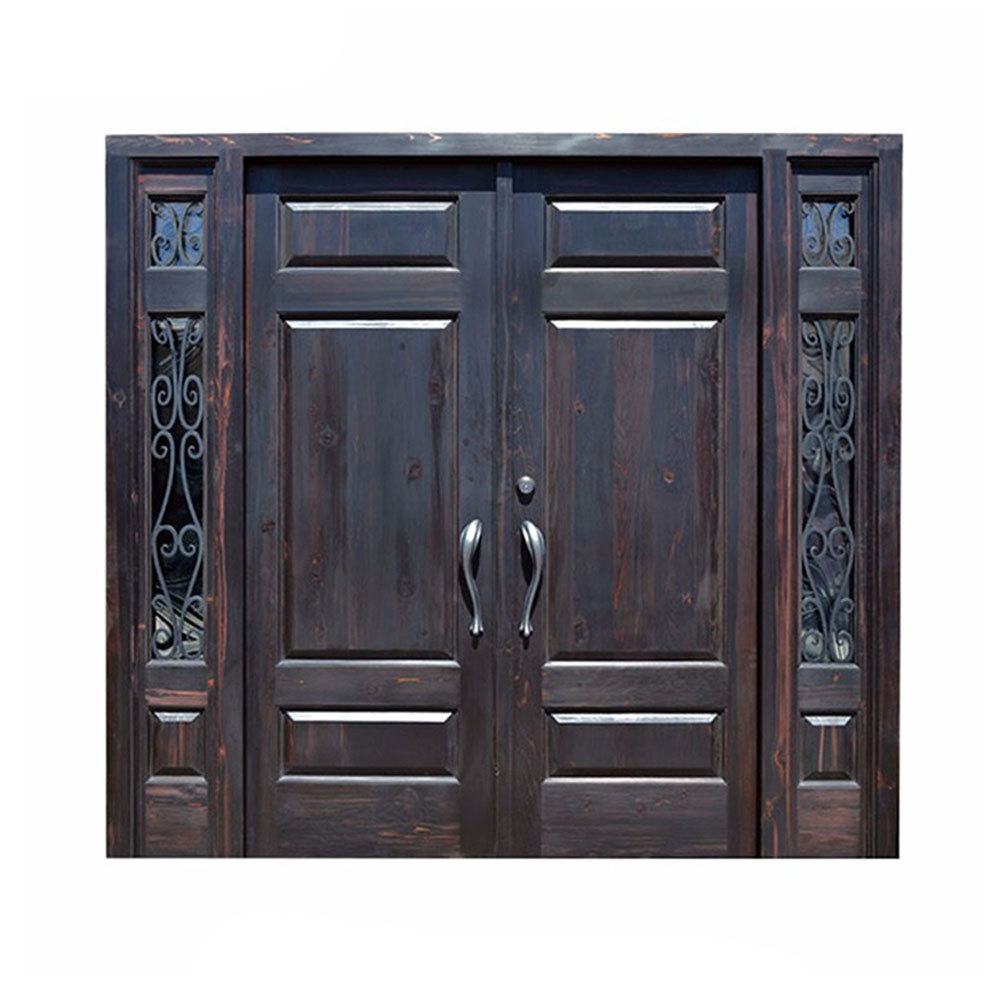 double opening wood doors Ornamental Wrought Iron Door Gate Designs Main Entrance Door