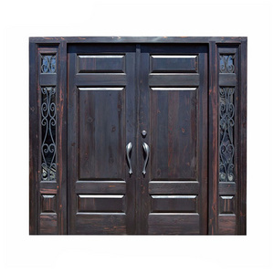 double opening wood doors Ornamental Wrought Iron Door Gate Designs Main Entrance Door