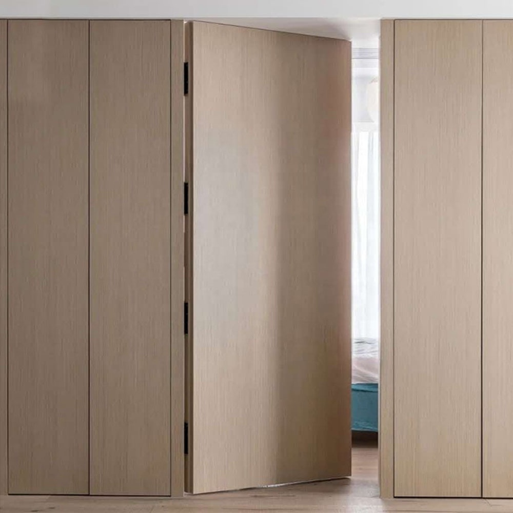 flush mounted high-end secret room wooden Invisible doors internal concealed integrated hidden hinged door