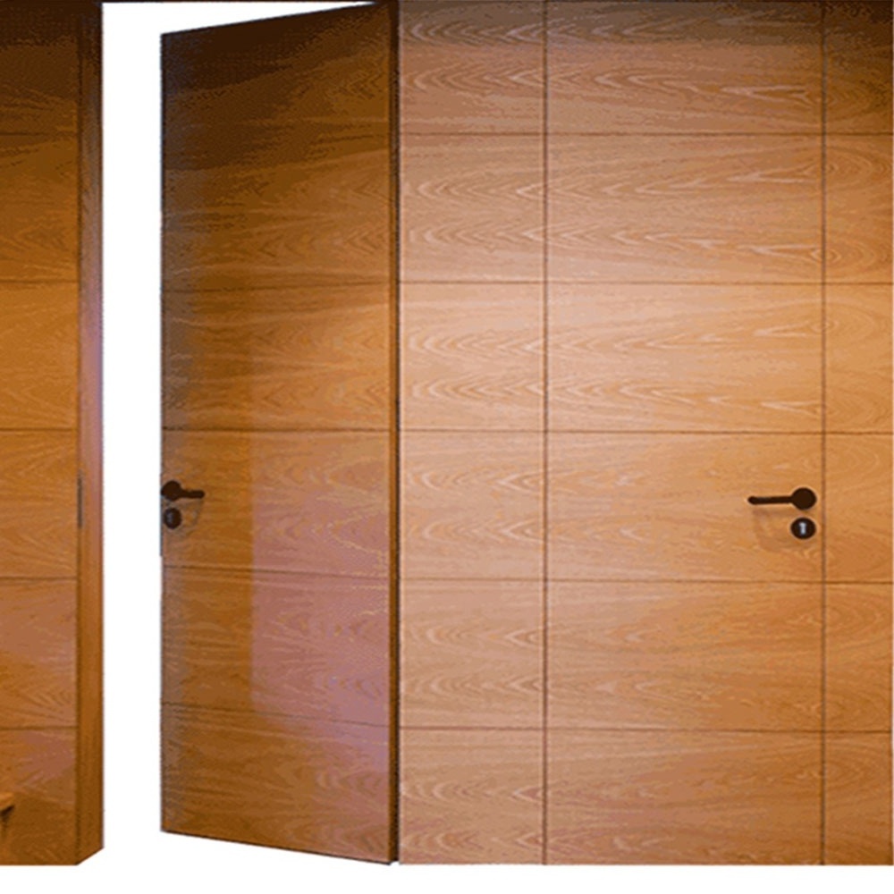 flush mounted high-end secret room wooden Invisible doors internal concealed integrated hidden hinged door