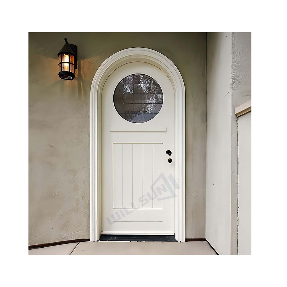 American Solid wood Arched Interior Doors Traditional arched swing bedroom doors