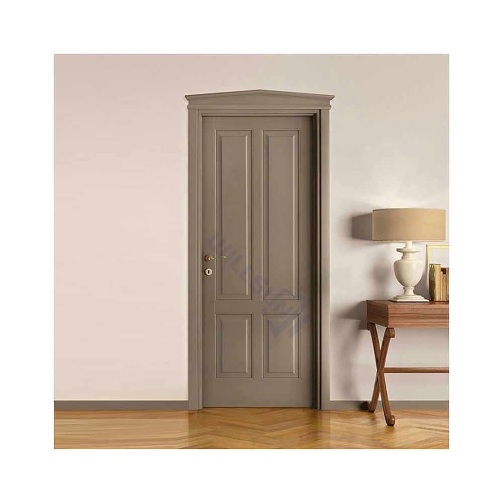 American Solid wood Arched Interior Doors Traditional arched swing bedroom doors