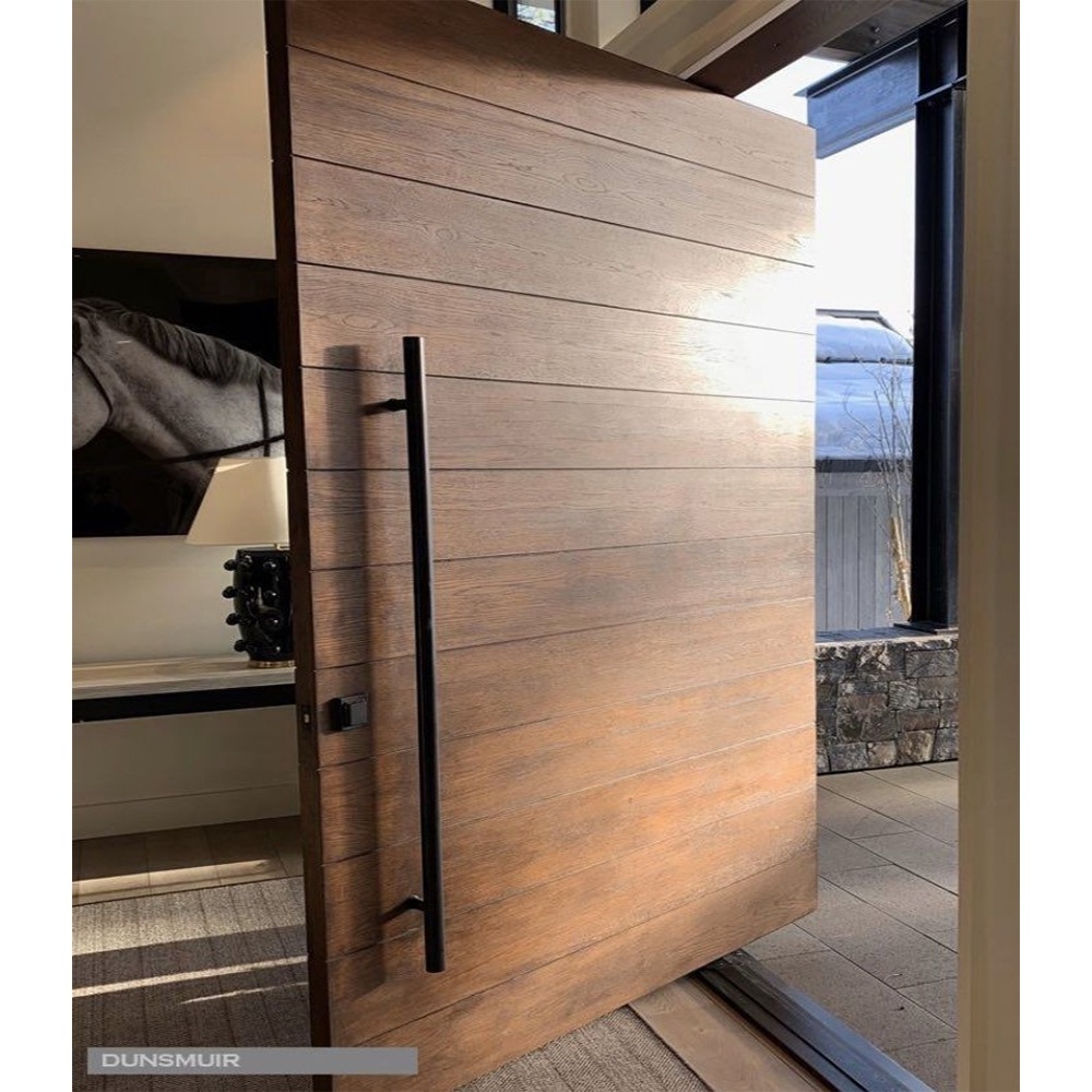 Foshan Revolving Hinged Proof d' Water Large Modern Designs Wood Entry Pivot Doors