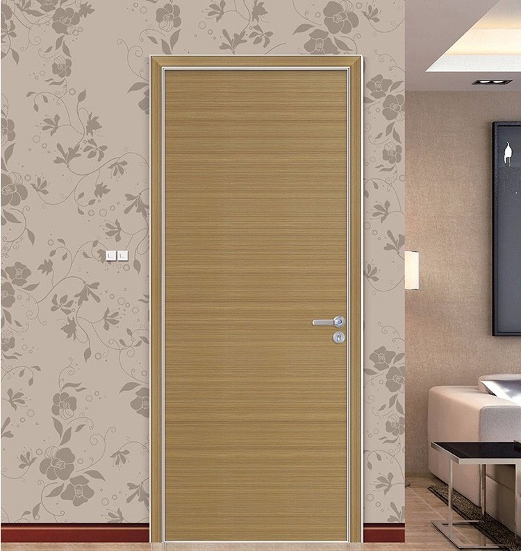 Ecology melamine horizontal MDF wooden single interior classroom door for school