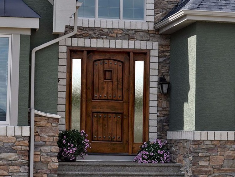 Double Sidelights Design Doors Front Entry Glass Insert Solid Wood Door Lowes Wrought Iron Front Doors