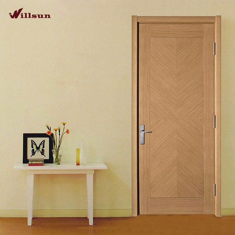 African Mahogany wood Quarter Sawn Oak finished Commercial position swing Flush door