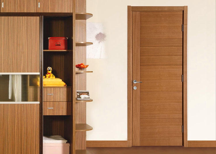 African Mahogany wood Quarter Sawn Oak finished Commercial position swing Flush door