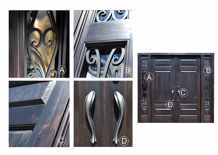 double opening wood doors Ornamental Wrought Iron Door Gate Designs Main Entrance Door