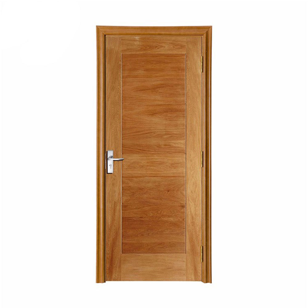 Rustic knotty panel plank square interior pine wood door for bedroom