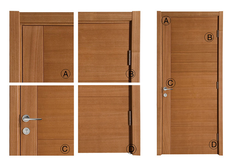 African Mahogany wood Quarter Sawn Oak finished Commercial position swing Flush door