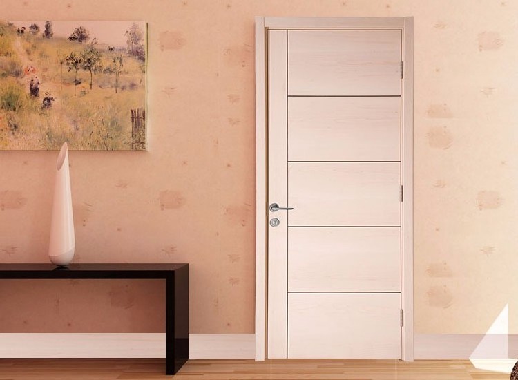 Fancy MDF wood horizontal line interior room doors for hotel