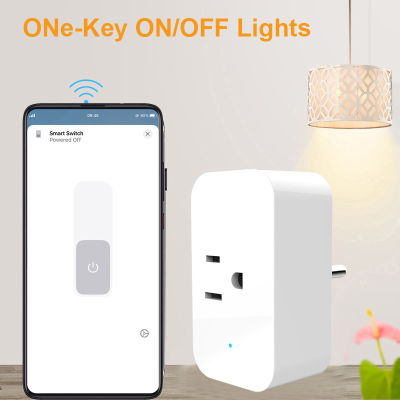 Factory Wholesales Matter Certified Plug Socket 15A Home Appliance Outlet Work with Homekit Google Home Smartthings Alexa