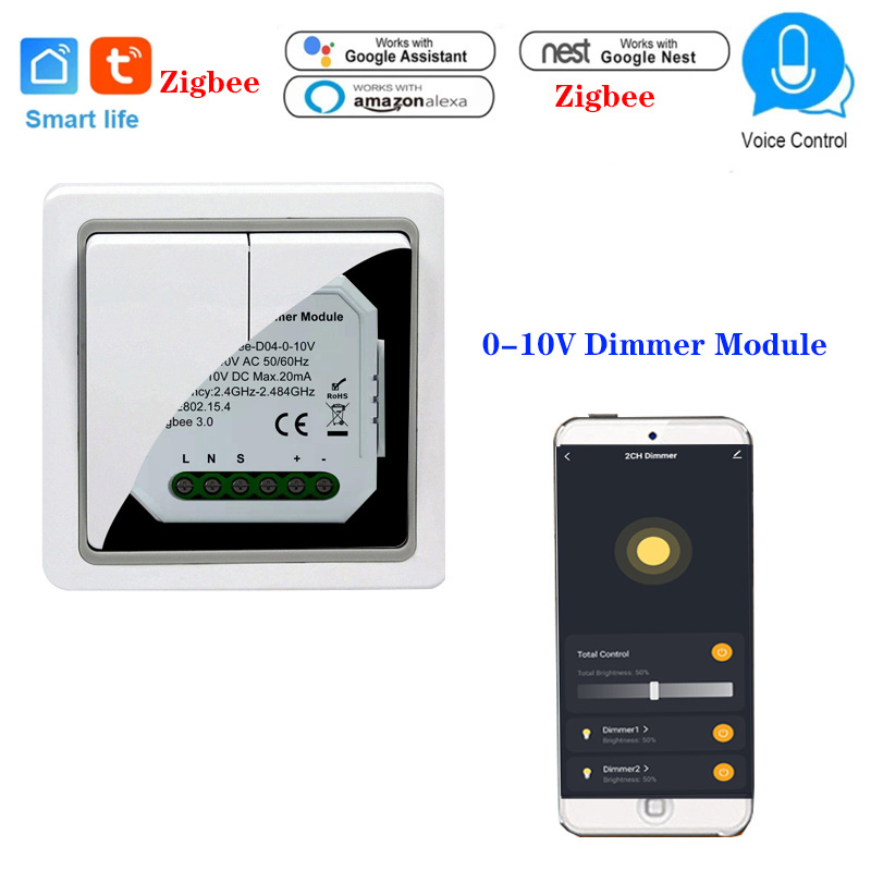 Tuya Smart Zigbee Dimmer 0-10V LED Switch DIY Controller