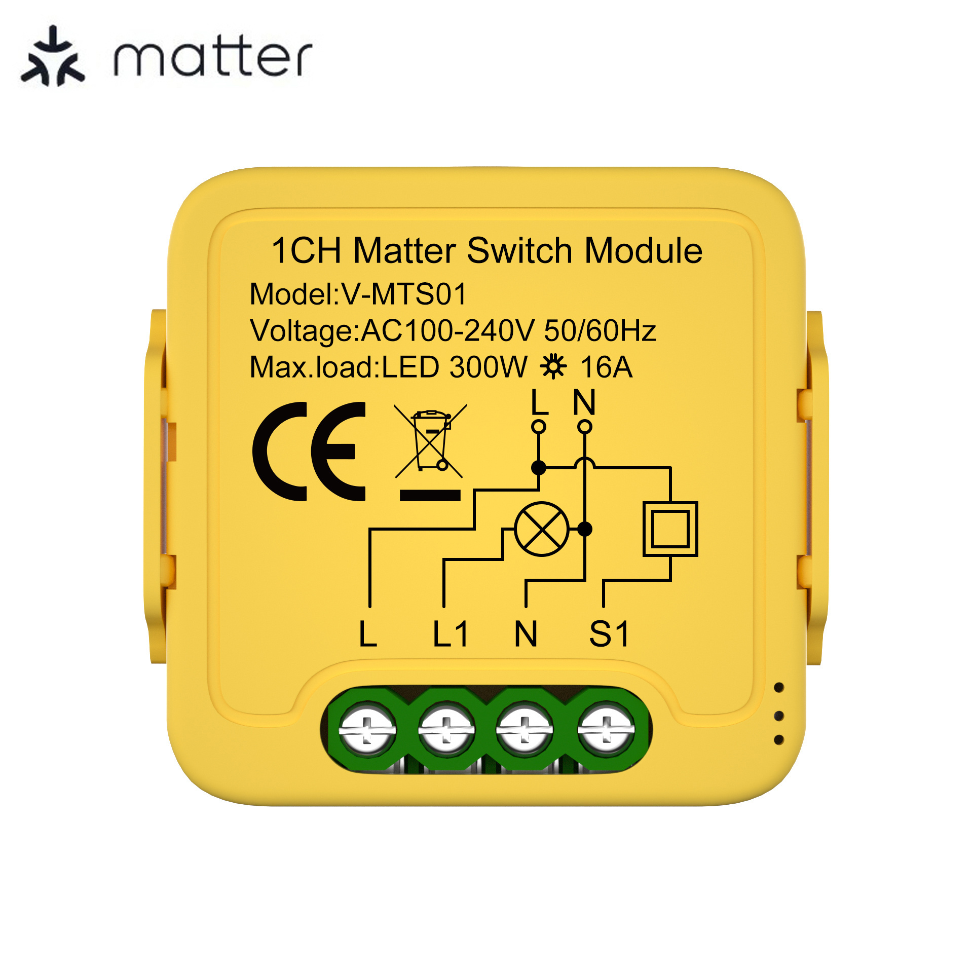 1/2/3/4 Channel Matter Over Wifi Switch Module LED Controller Relay