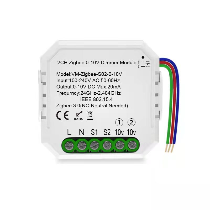 Zigbee 3.0 0-10V Dimmer LED Dimming Controller Auto Switch for Dimmable 0-10V 1-10V LED Driver