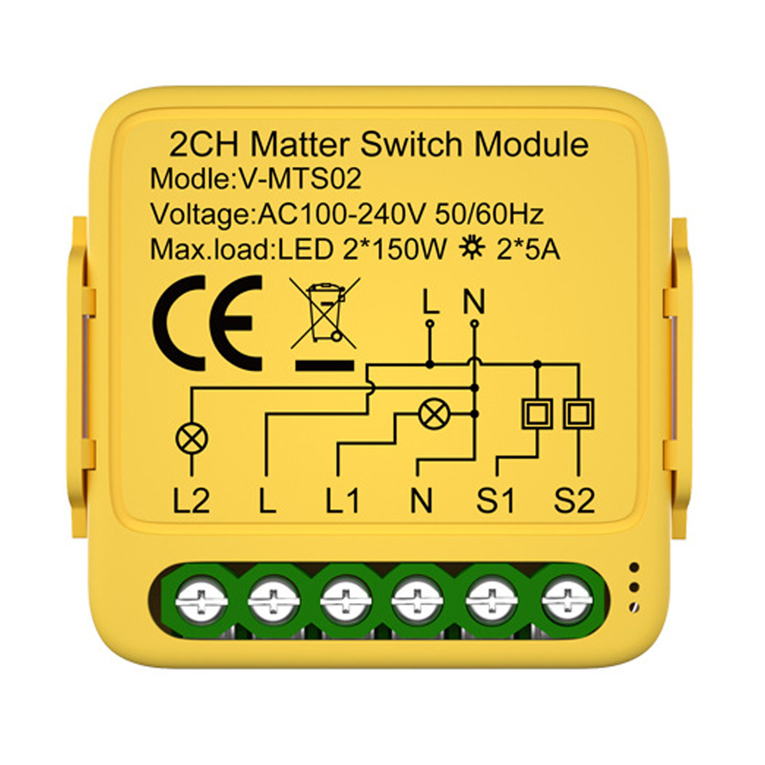 Matter relay light control switch 1/2/3/4 gang Homekit SmartThings universal DIY module