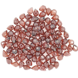 Mozambique Red Garnet teardrop shape faceted Briolette cut loose gemstone polished beads for sale 4mm 6mm