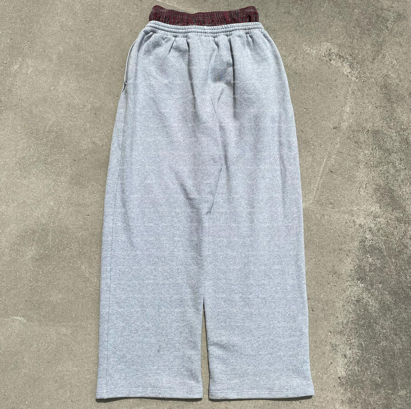 Custom Loose Trousers Blank Wide Leg Sweat Pants 100% Cotton French Terry Double Waist Straight Trackpants Flared Sweatpants Men