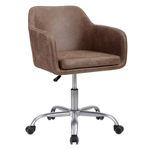 Modern Home Office Swivel Computer Chair Velvet Upholstery Accent Chair for Desk Task Chair