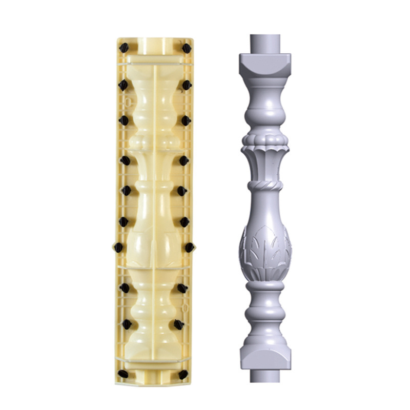 Concrete pillar plastic baluster mould for sale