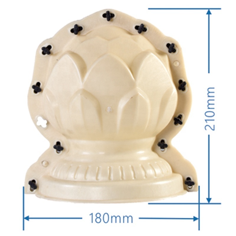 Decorative plastic concrete lotus mold for garden home