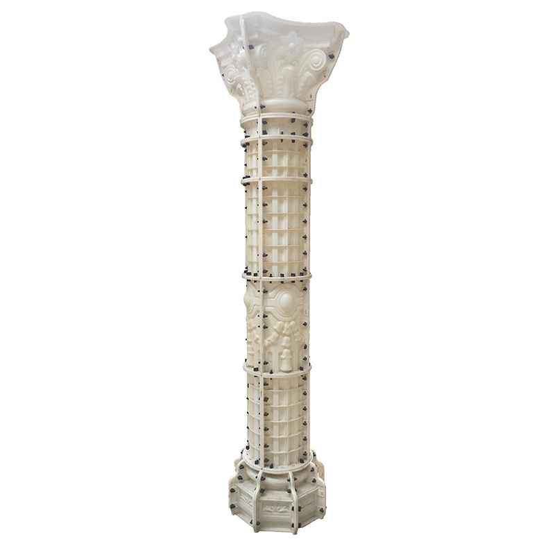 Factory wholesale ABS plastic concrete plain pillar 30cm x 350cm roman column mould