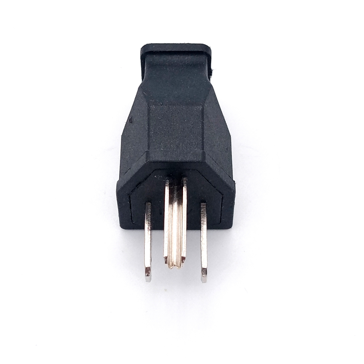 15A 125V Straight Blade Plug Grounding 3-Wire Male Extension Cord Replacement Electrical Plugs