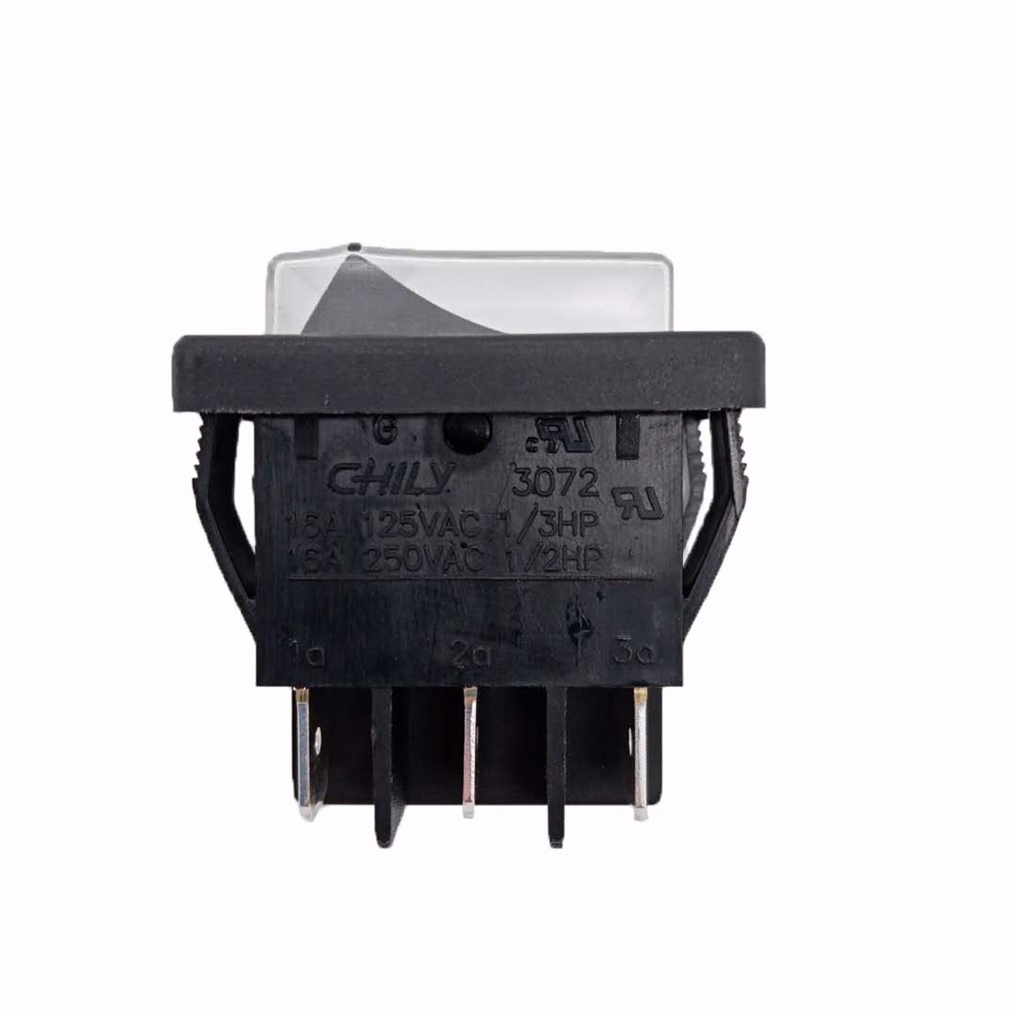 16A 250V 6pin waterproof IP67 on off on DPDT rocker switch