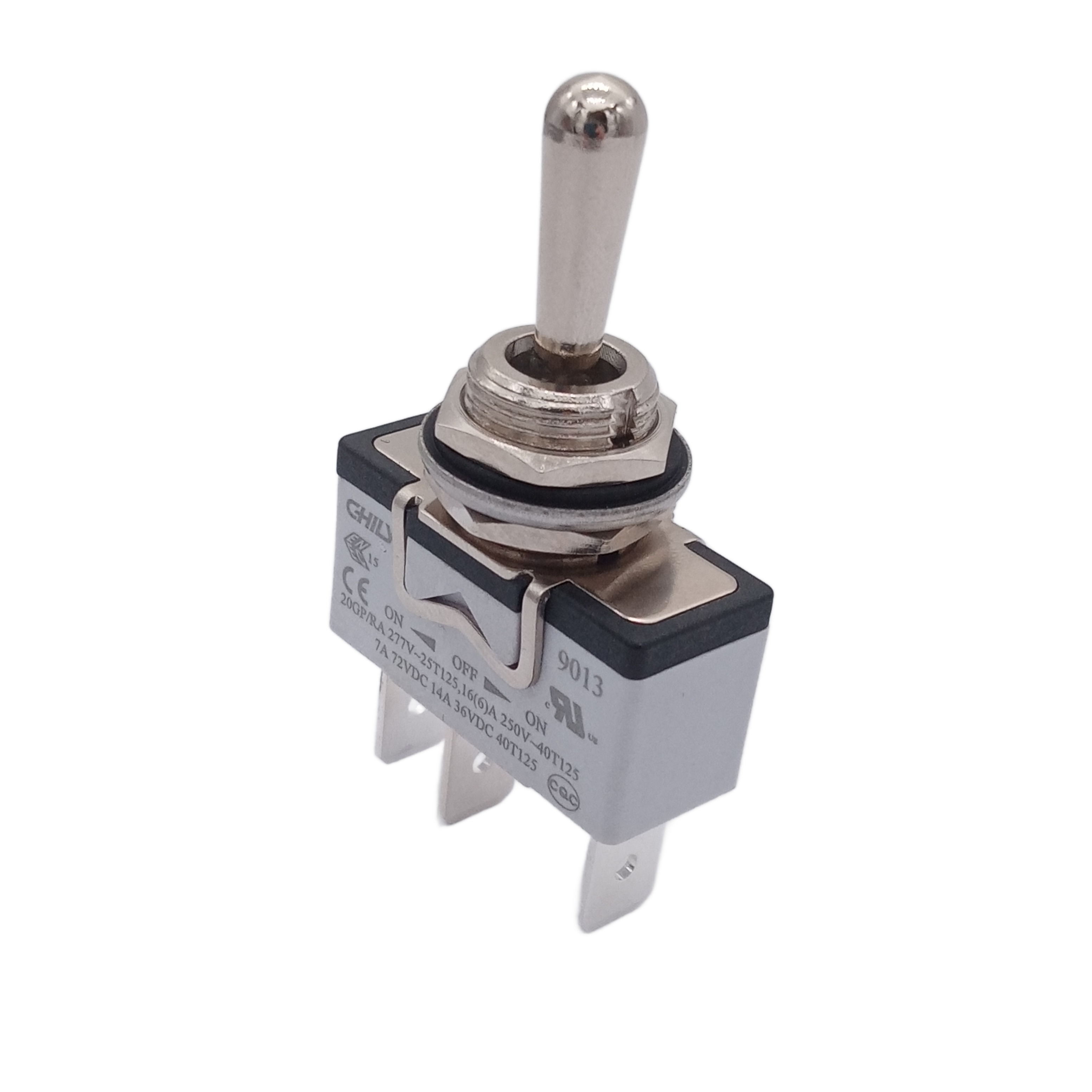 CB  Approved IP67 Waterproof 16A 250V 3 Pin ON-OFF-ON Toggle Switch Equivalent to APEM