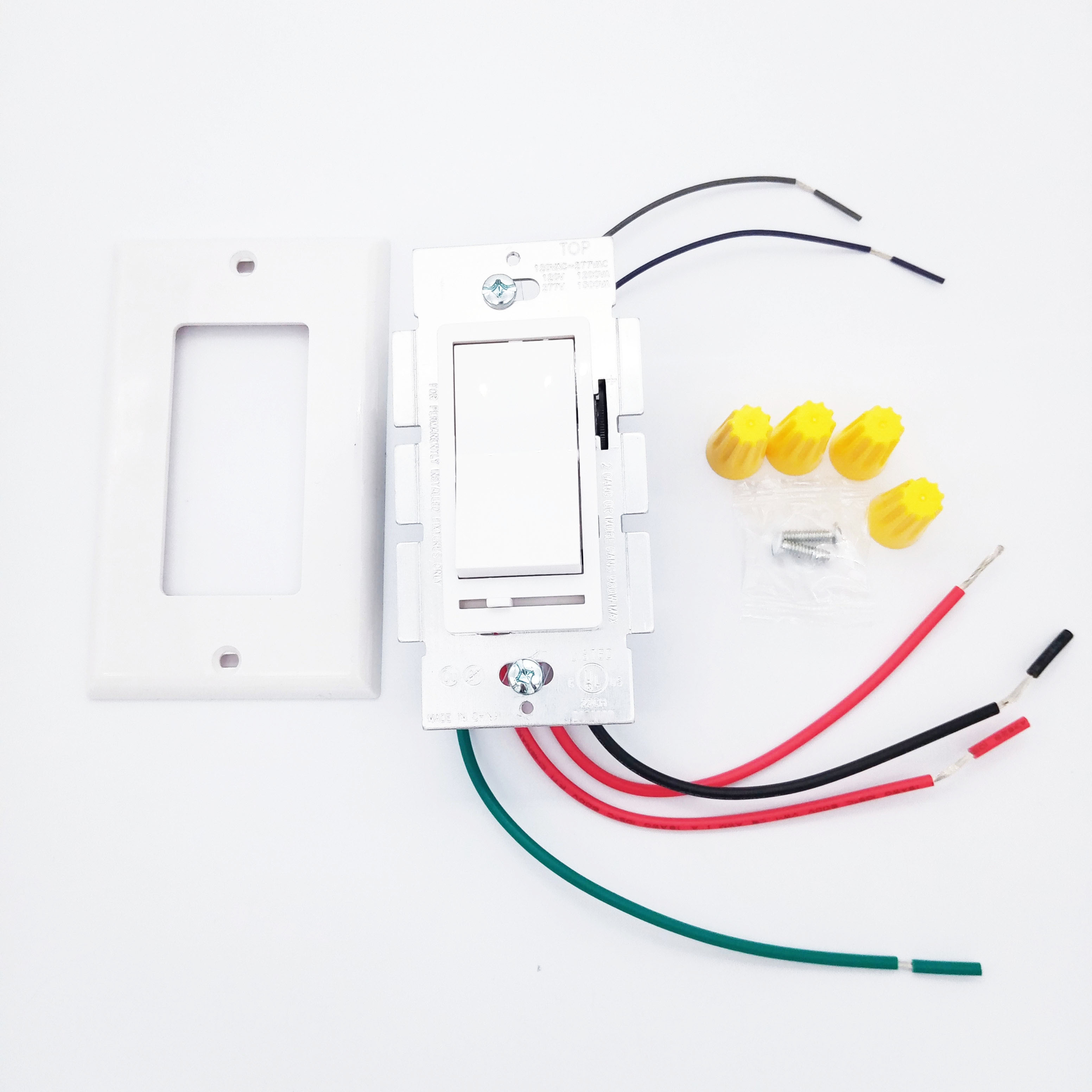 110-120V Decorator panel Dimmer with rocker Switch for Dimmable 0-10V LED Light