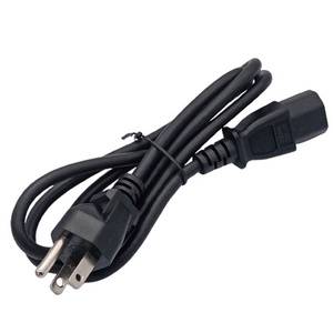 US plug with C13 Power Cord With customized cable length 3 pin 18AWG Power Cable C13 Extension Cord for Computer