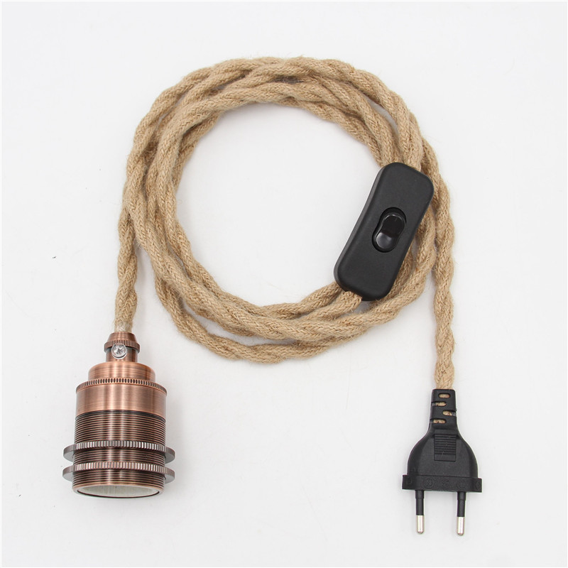 1.8m Power Cord Cable E27 Pendant Lamp Holder EU Plug 303 Switch 250V 4A for Hanging Lamp LED Bulb