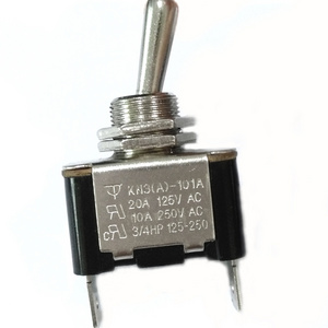 Hot selling U L approved  20A 250V Mini Toggle Switch 2 Pin 2 Position ON/Off Miniature Toggle Switch for Auto parts