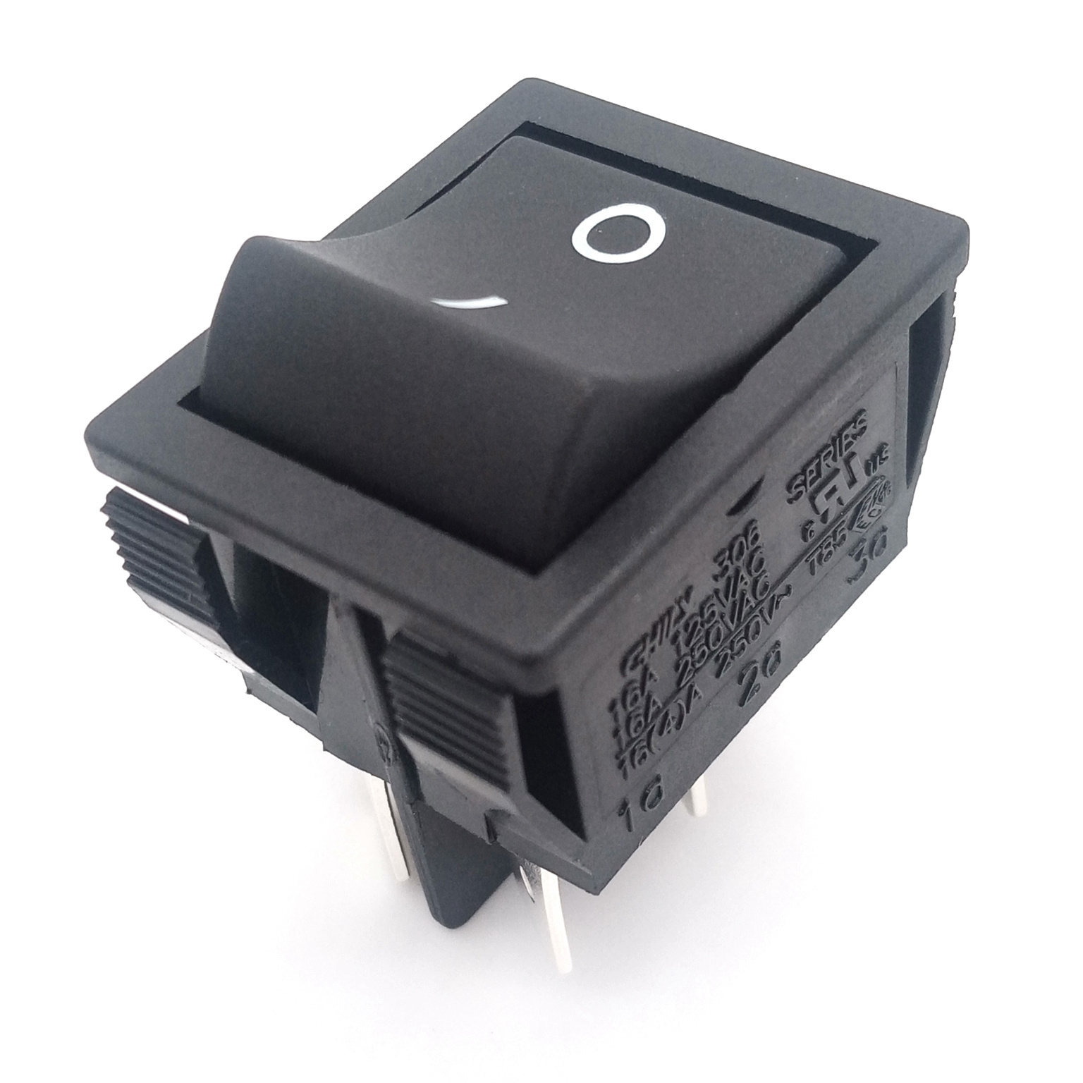 DPST Snap-in ON Off 4 Pin Snap  Black Rocker Boat Switch for Boat and Automotive Applications