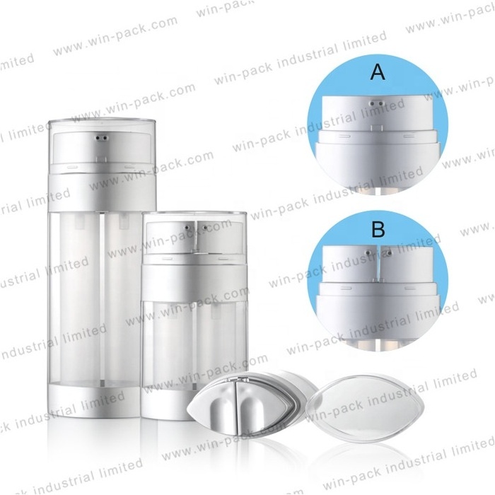 100ml airless double serum bottle 50ml*2 dual chamber airless bottle