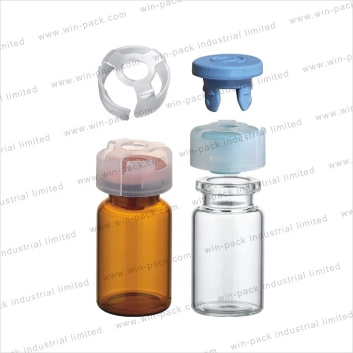 Cosmetic Amber 5ml 10ml serum Essential Oil Bottle With Plastic Flip Cap