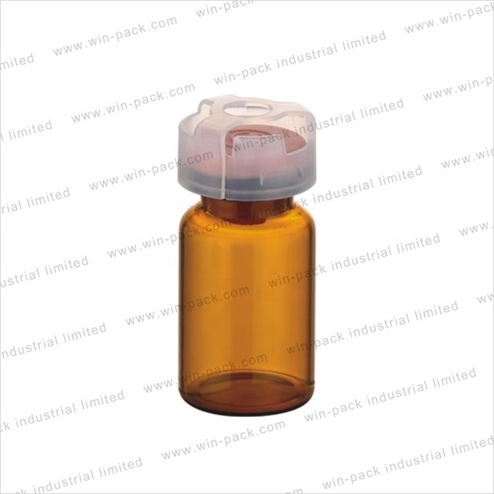 Cosmetic Amber 5ml 10ml serum Essential Oil Bottle With Plastic Flip Cap