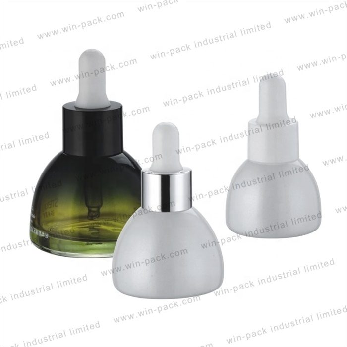 15ml 20ml 30ml rainbow pagoda-shaped glass serum bottle with gold dropper for skincare oil