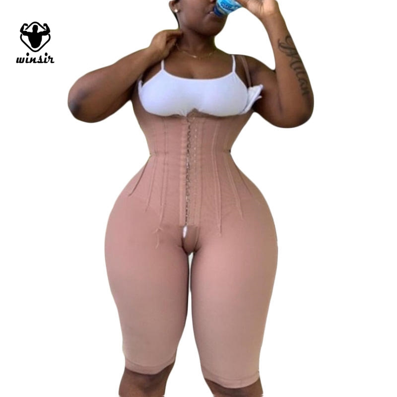 Wholesale Fajas-reductor Bbl Post Surgery Body Shaper Girdle Faha Colombian Fajas with Waist Trainer and Open Crotch shapewear