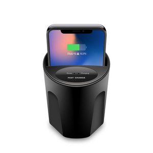 cup shape Qi charger stand wireless mobile car charger