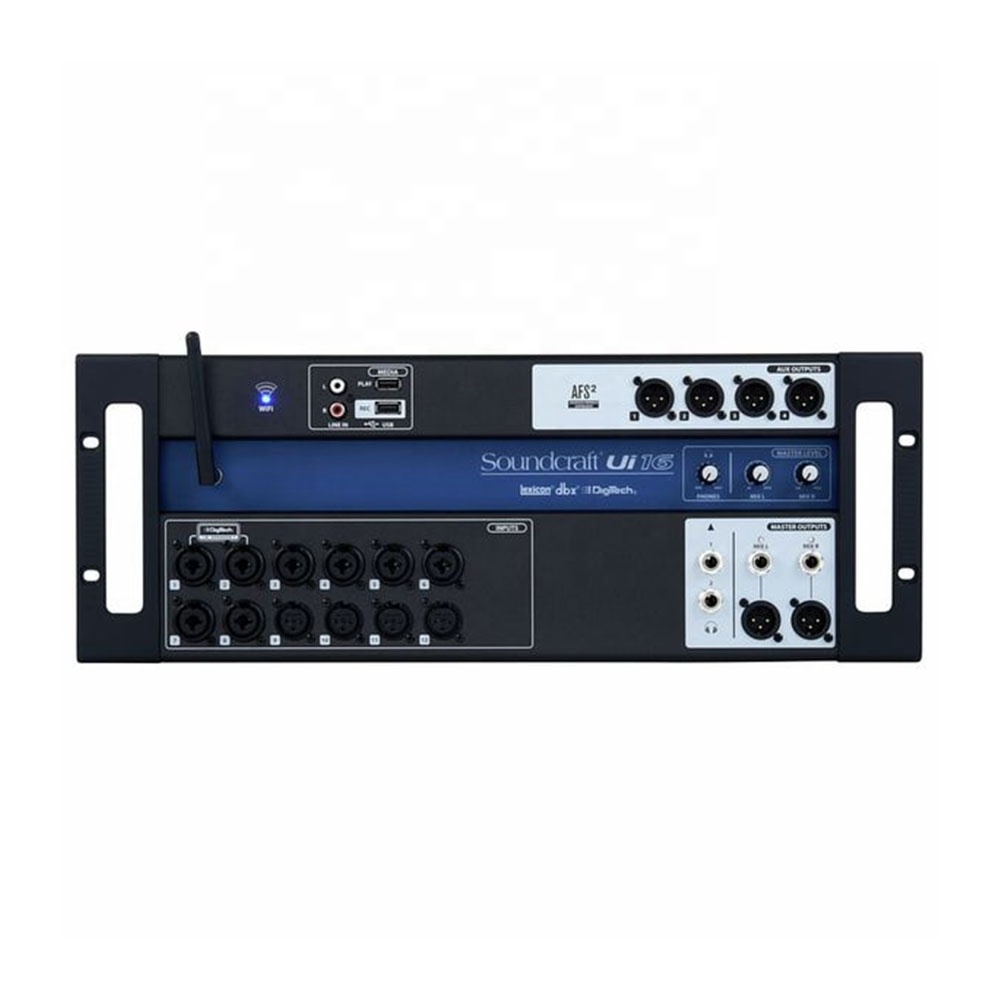 Soundcraft Ui16 16-Channel Remote-Controlled Digital Mixer With Integrated Stagebox & DSP Pa System Audio Console Stage