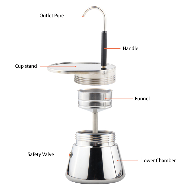 Mini 1 cup Express Stovetop Single Cup Espresso Coffee Maker, Electric Pressure Italian Coffee Make Moka Pot for Outdoor,Camping