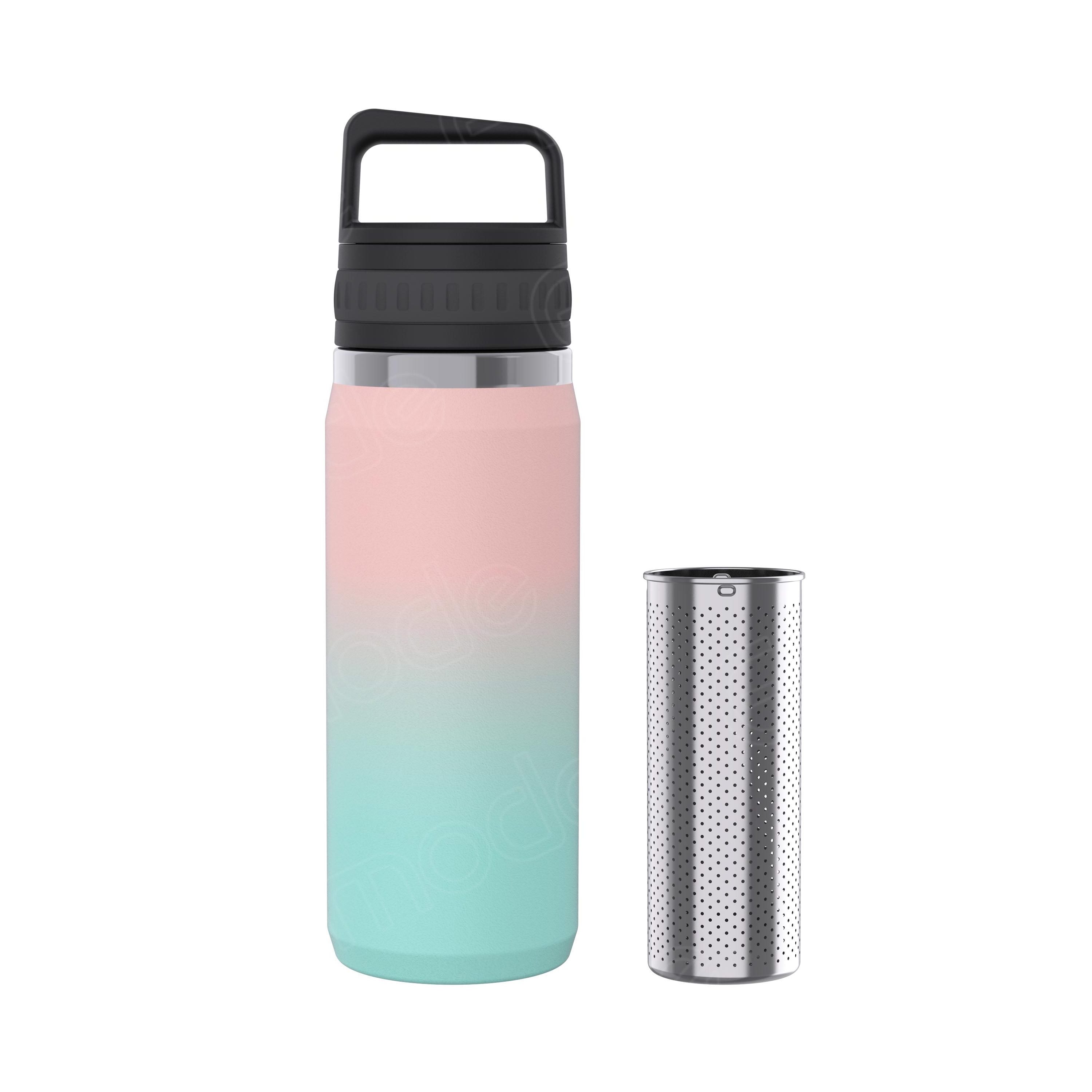 18 oz 32 oz  Double-Wall Vacuum Insulated Travel Stainless Steel Thermos Tea Tumbler with Infuser Filter  For Loose Leaf Tea