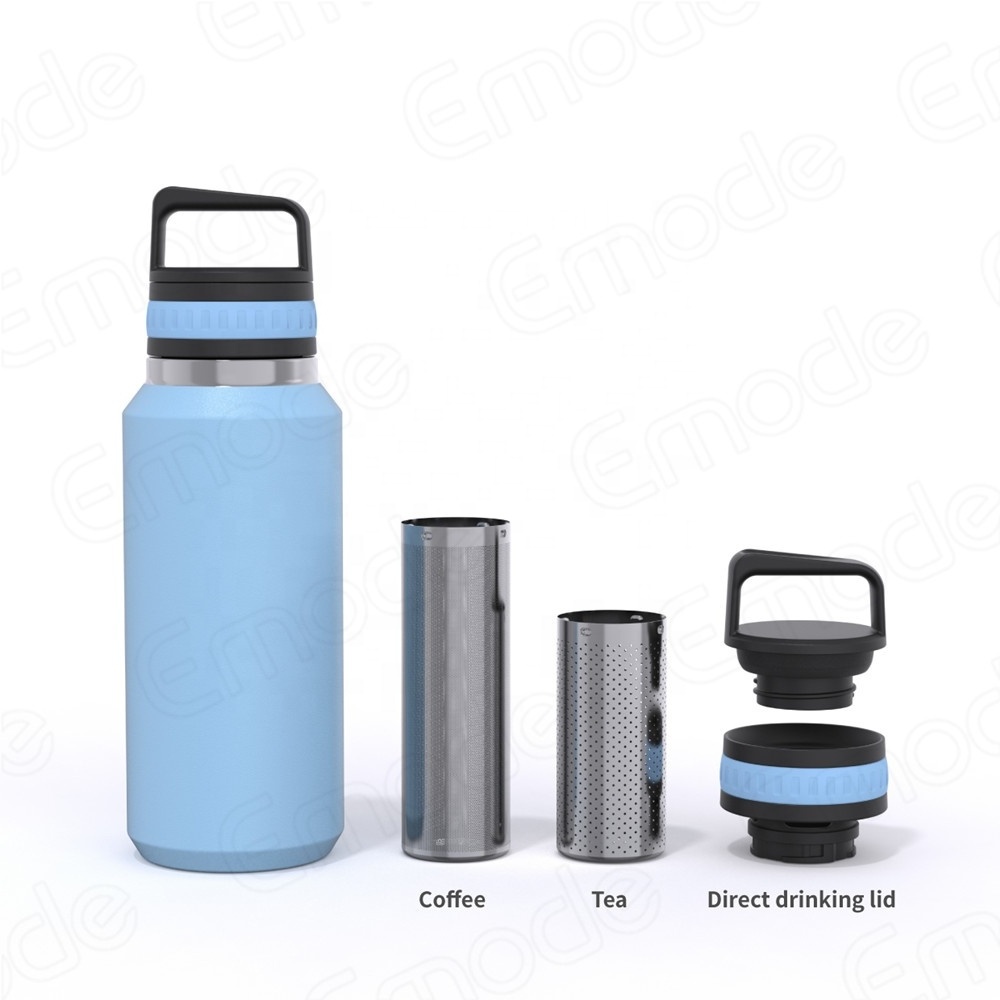 18 oz 32 oz  Double-Wall Vacuum Insulated Travel Stainless Steel Thermos Tea Tumbler with Infuser Filter  For Loose Leaf Tea