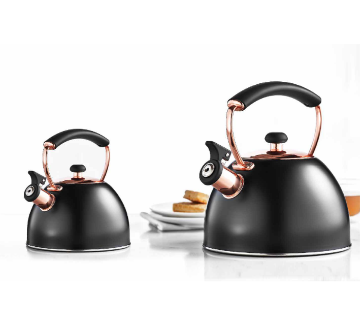 1.8L Modern Color Coating Stainless Steel Tea Kettle  Whistling Teapot For Stove Top