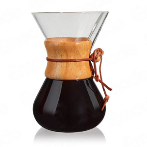 Pour Over Wood-Collar Coffee Maker with Stainless Steel Filter,Drip Coffee Maker,Coffee Dripper Brewer,for Camping,Hiking