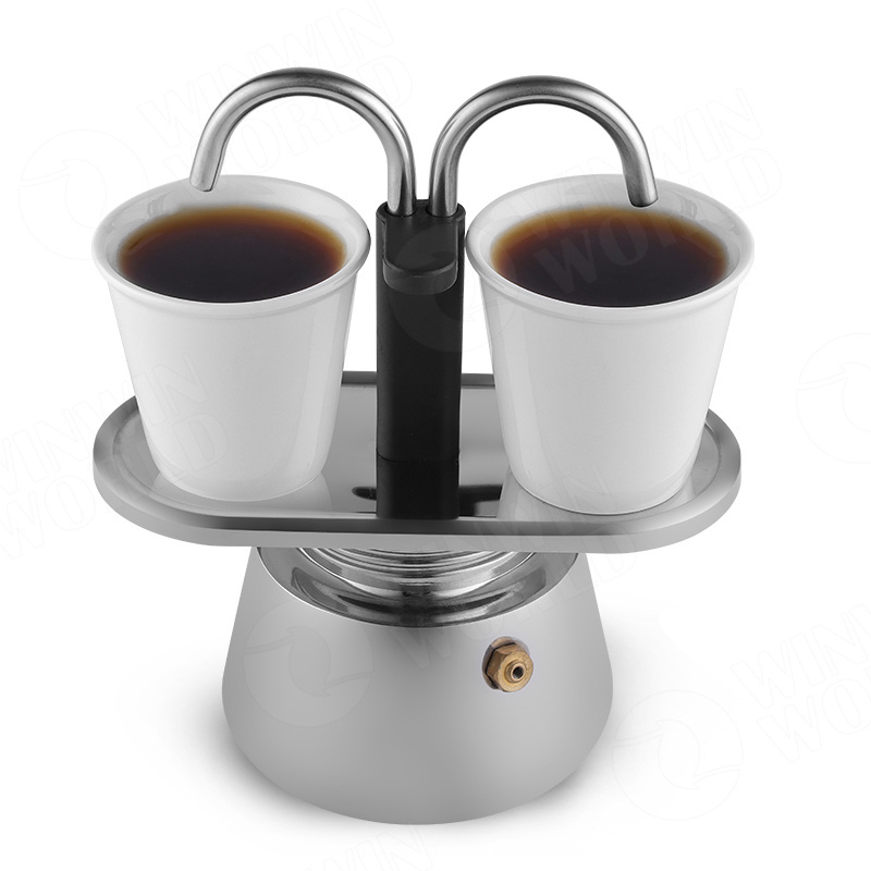 Mini 1 cup Express Stovetop Single Cup Espresso Coffee Maker, Electric Pressure Italian Coffee Make Moka Pot for Outdoor,Camping