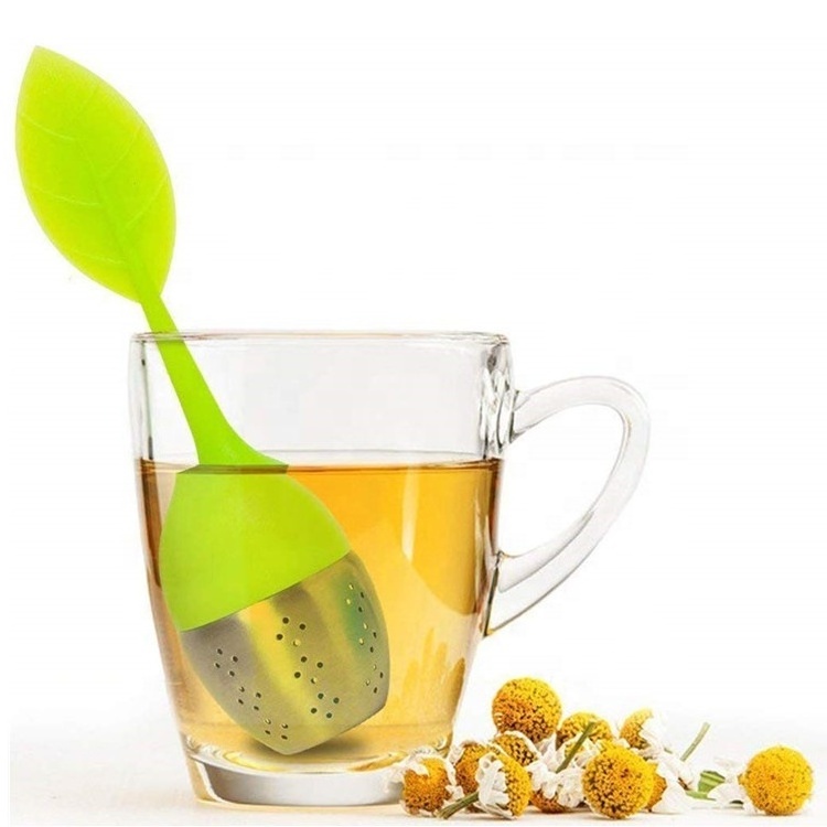 Loose Leaf Stainless Steel Tea Filter for Steeping Loose Tea Steeper Silicone Tea Infuser Tee Egg For Cup,Mug,Teapot,Bottle