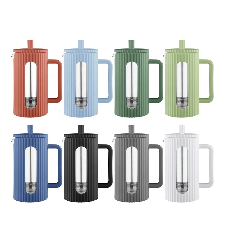 French Press Coffee Maker 1L Camping , Tea and Frothed Milk Press,BPA Free Rust-Free and Dishwasher Safe