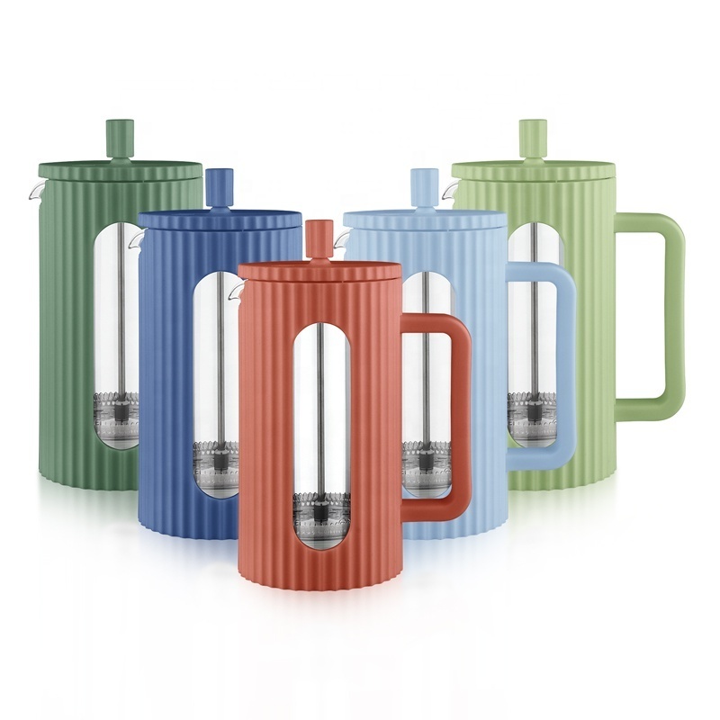 French Press Coffee Maker 1L Camping , Tea and Frothed Milk Press,BPA Free Rust-Free and Dishwasher Safe